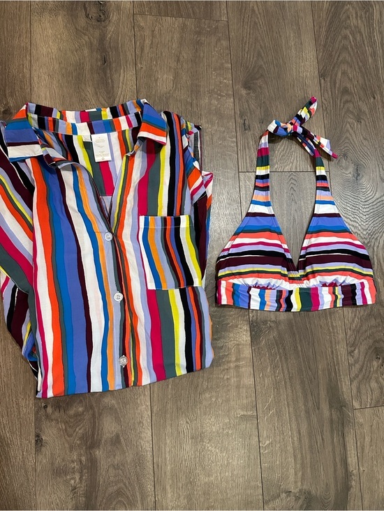 Anne Cole Other - Anne Cole Stripe Coverup & Bikini top